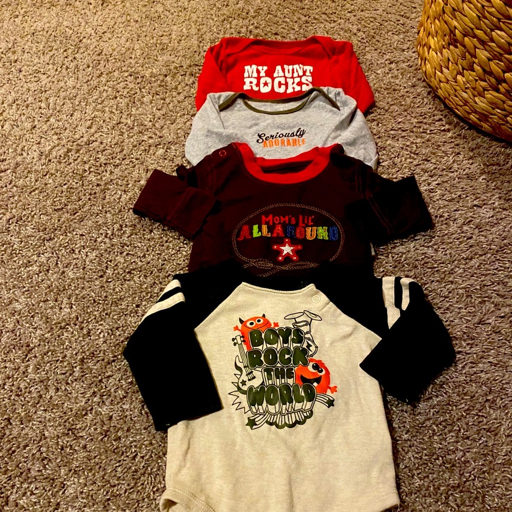 4 long sleeve onesies